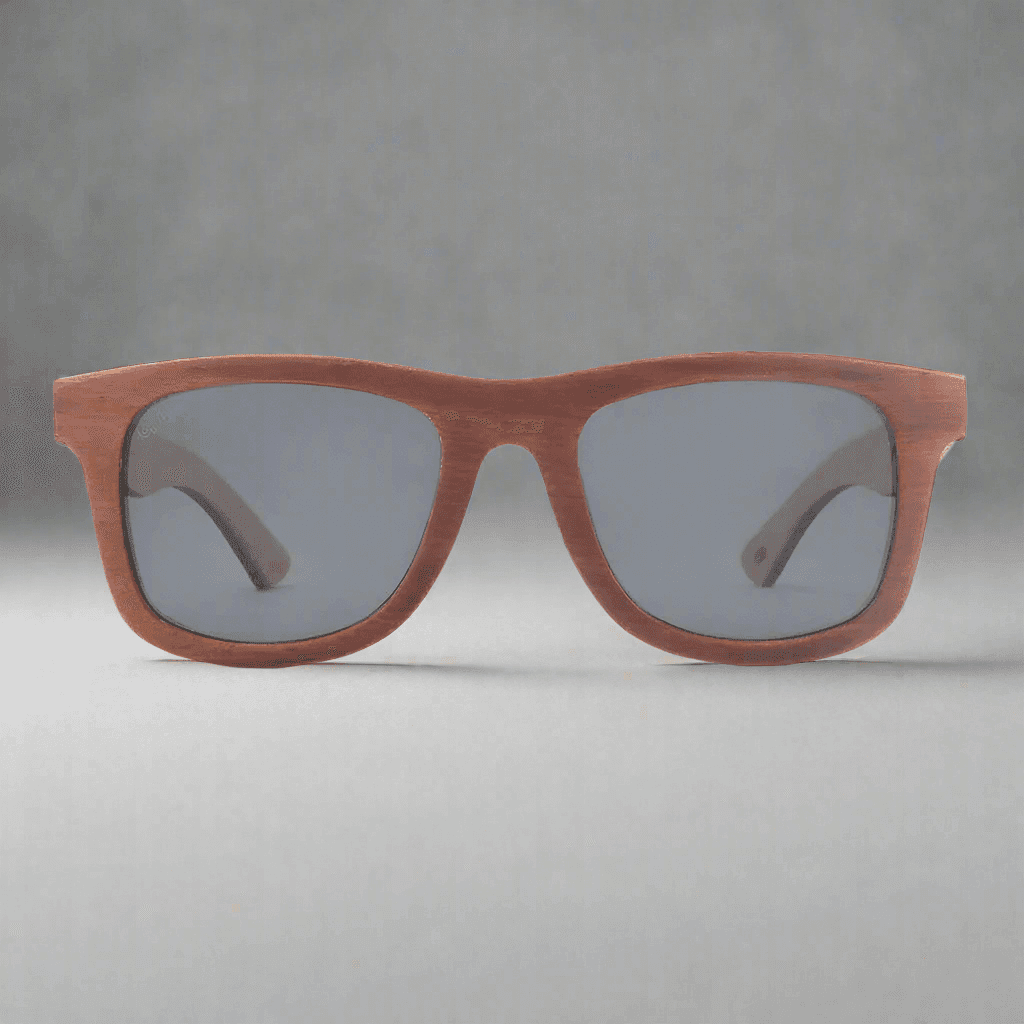 Wooden frame sunglasses with tonal lenses